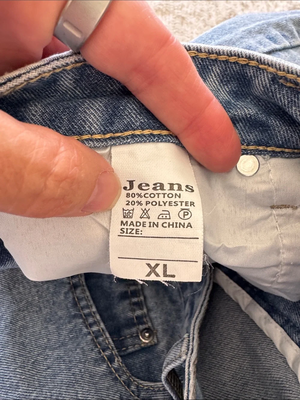 Long Light Blue Denim Shorts